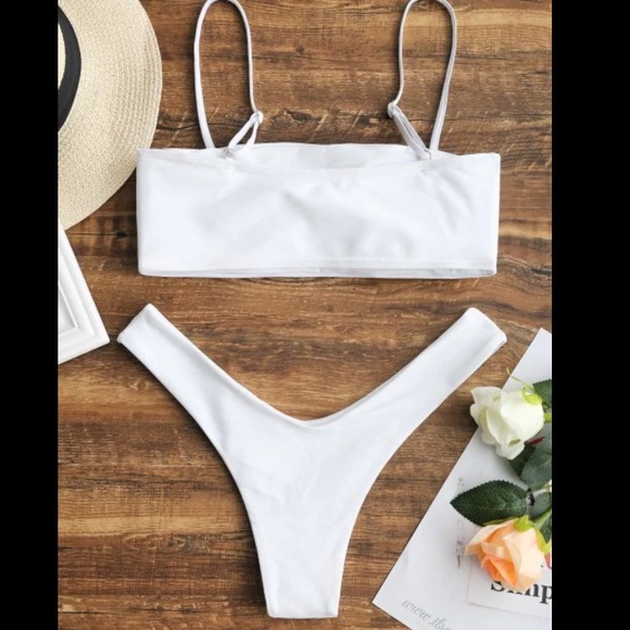 Zaful White bikini Small NWT - Picture 2 of 2